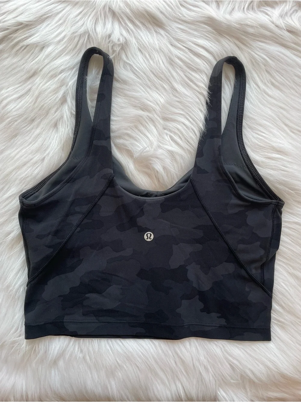 Lululemon align tank top camo heritage 365 deep coal women’s 8 camouflage crop t